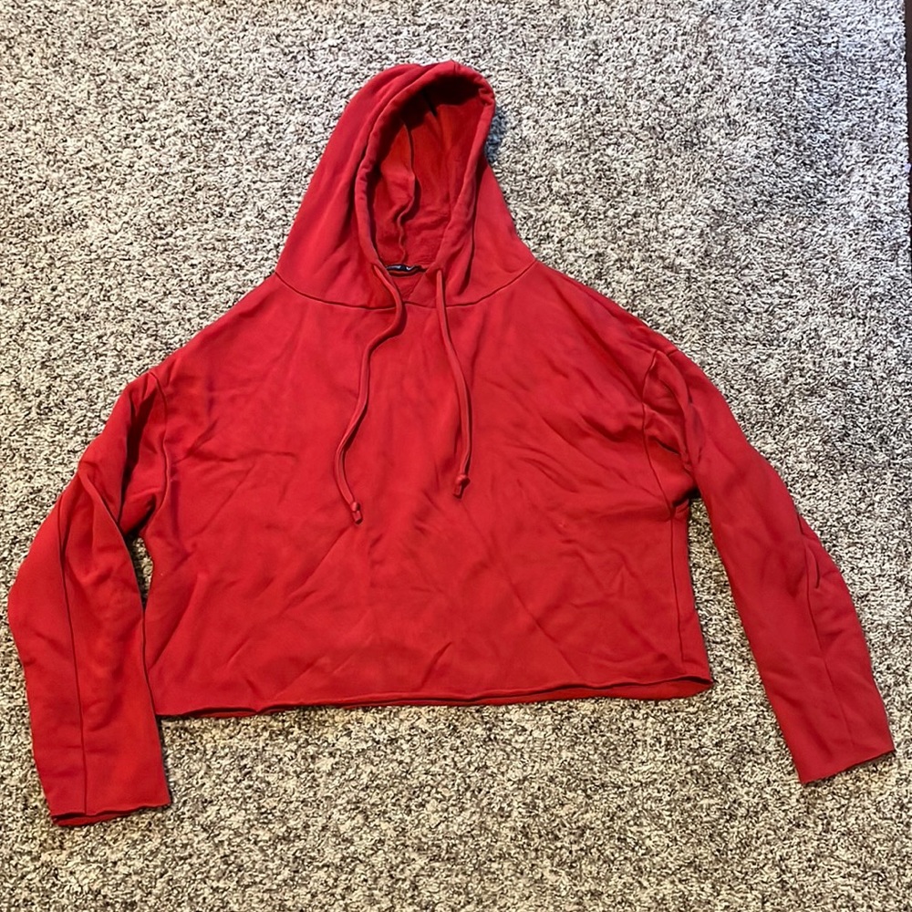 Zara red hoodie crop. Very comfy & lightweight.
